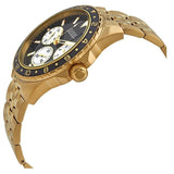 Guess Odyssey Multifunction Black Dial Gold Steel Strap Watch For Men - W1107G4 Buy Now By Guess