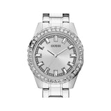 Guess Sparkler Diamonds Silver Dial Silver Steel Strap Watch for Women - GW0111L1 Buy Now By Guess